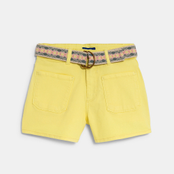 شورت قماش سادة باللون...